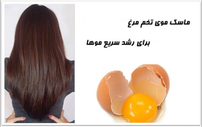 ماسک مو برای رشد سریع مو تهیه شده از تخم مرغ