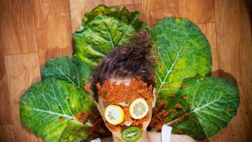 ماسک صورت برای پوست چرب و سبزیجات
